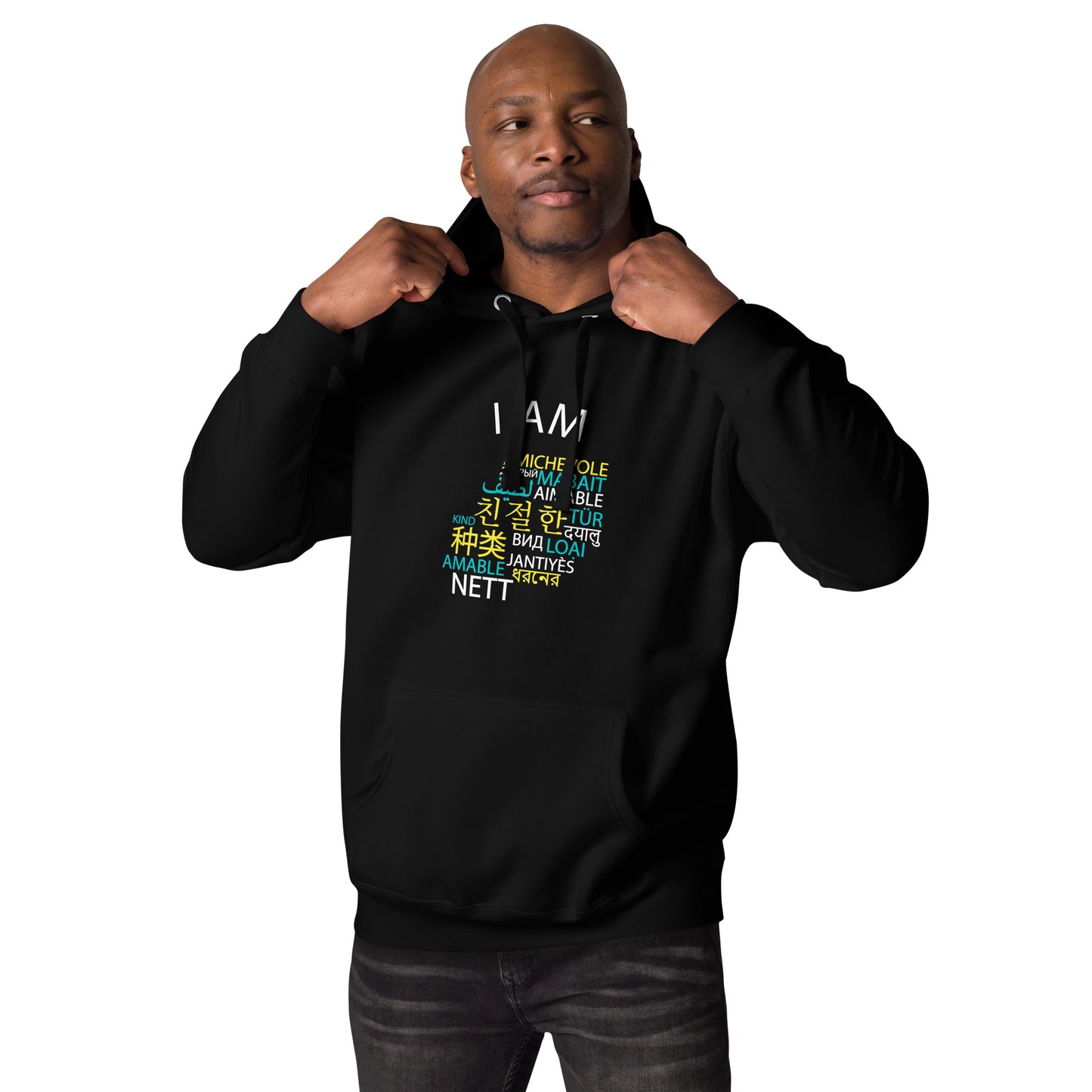 Soy una sudadera con capucha amable.