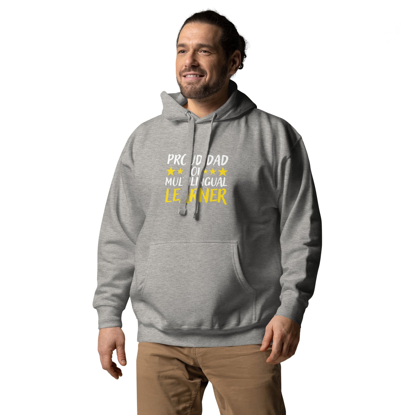 Sudadera con capucha para papá de estudiante multilingüe