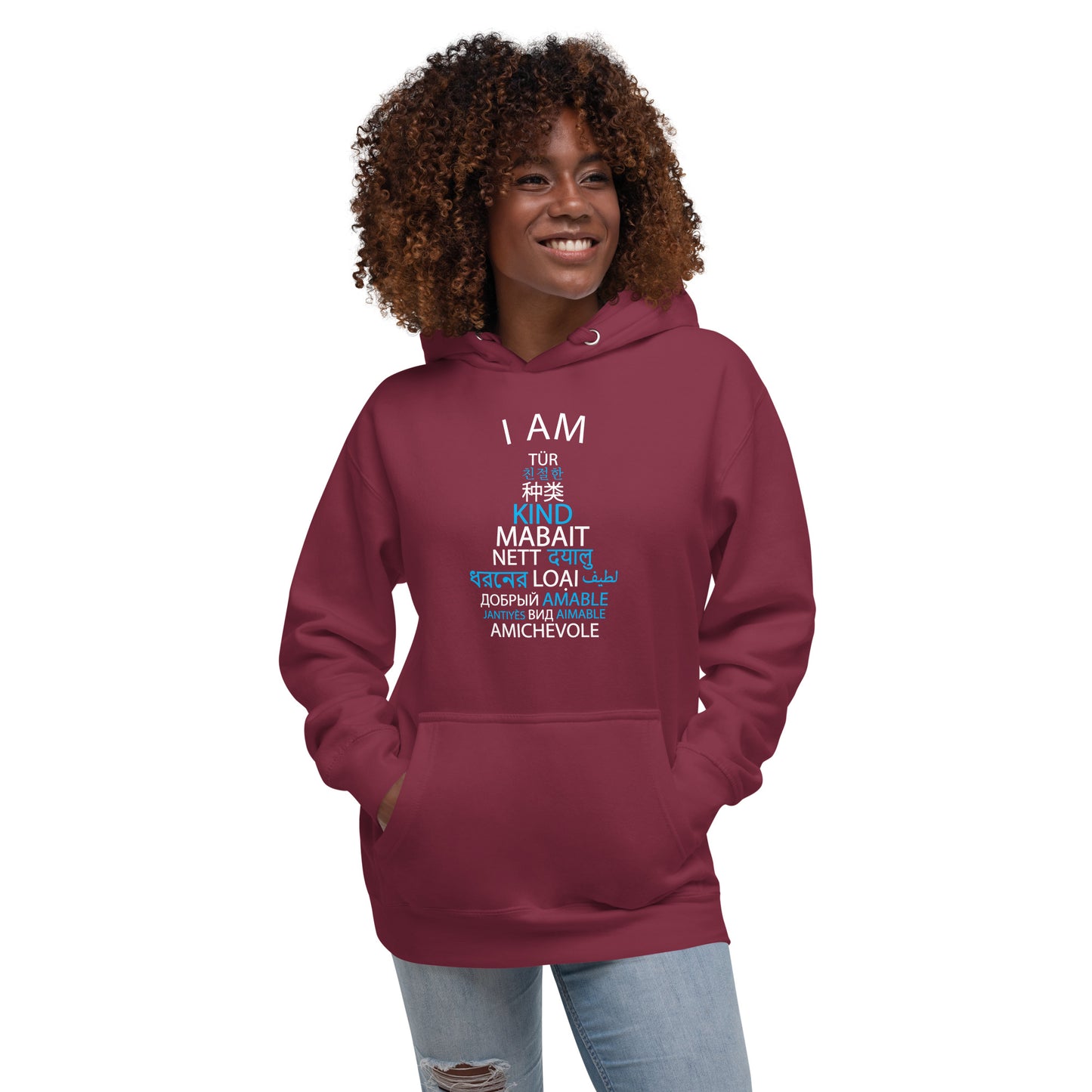 Soy una sudadera con capucha amable