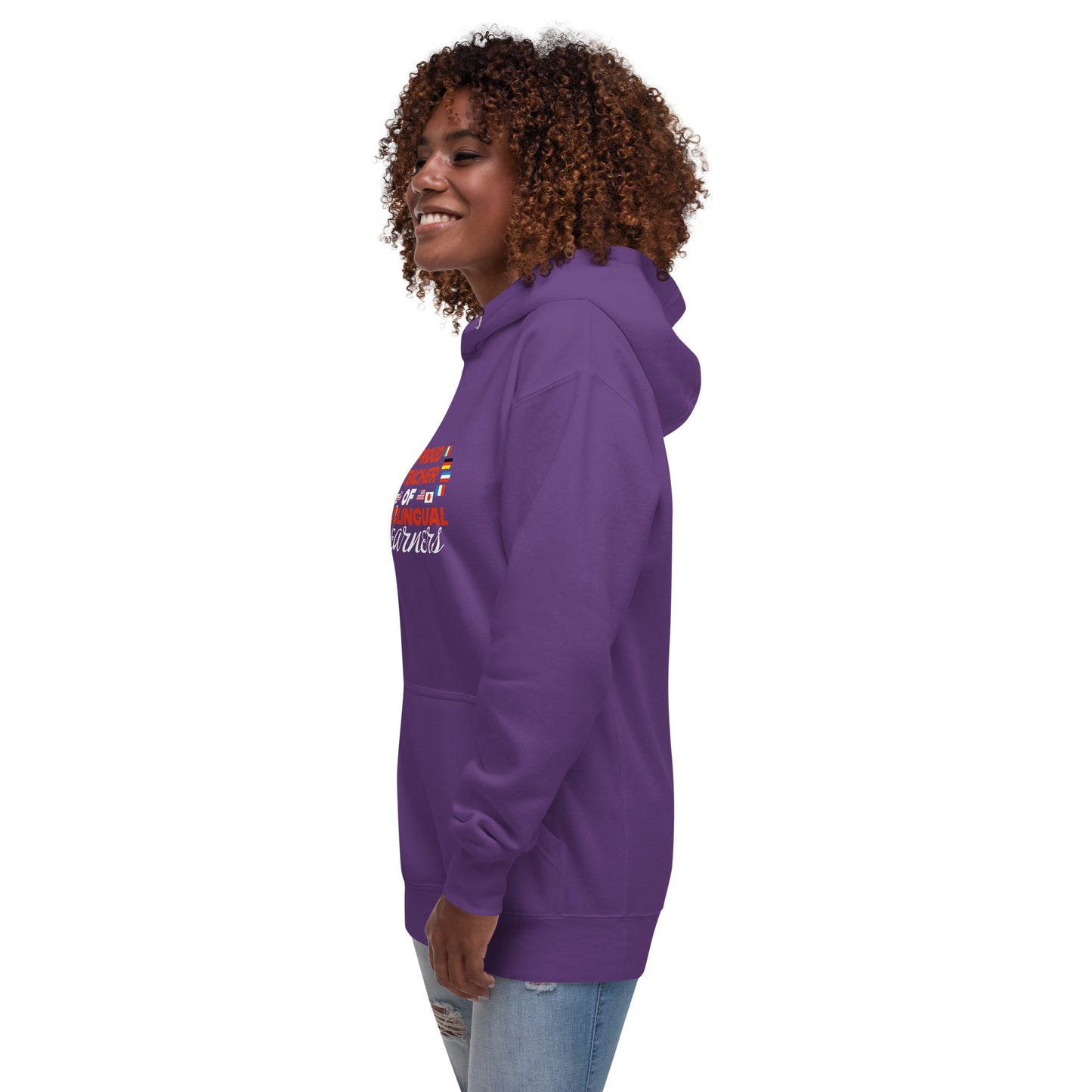 Sudadera con capucha para profesor de aprendizaje multilingüe