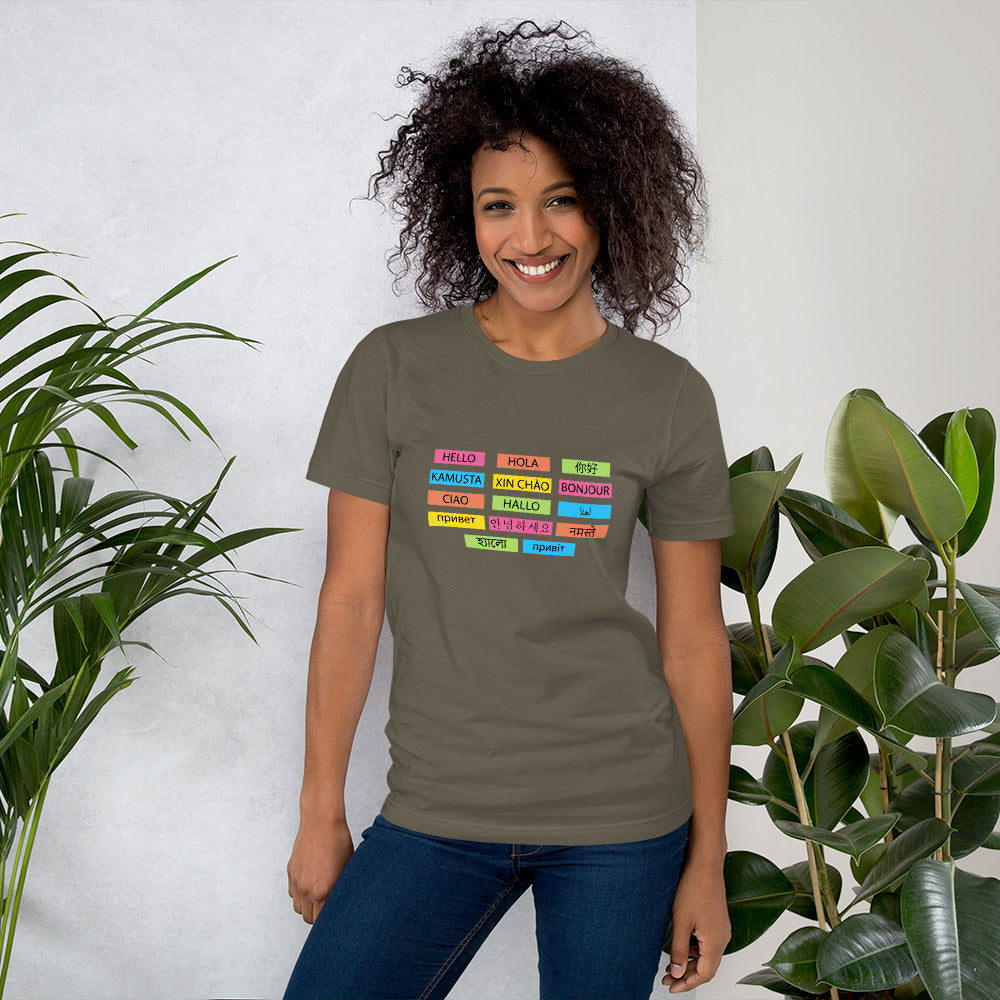 Multilingual word Wall t-shirt