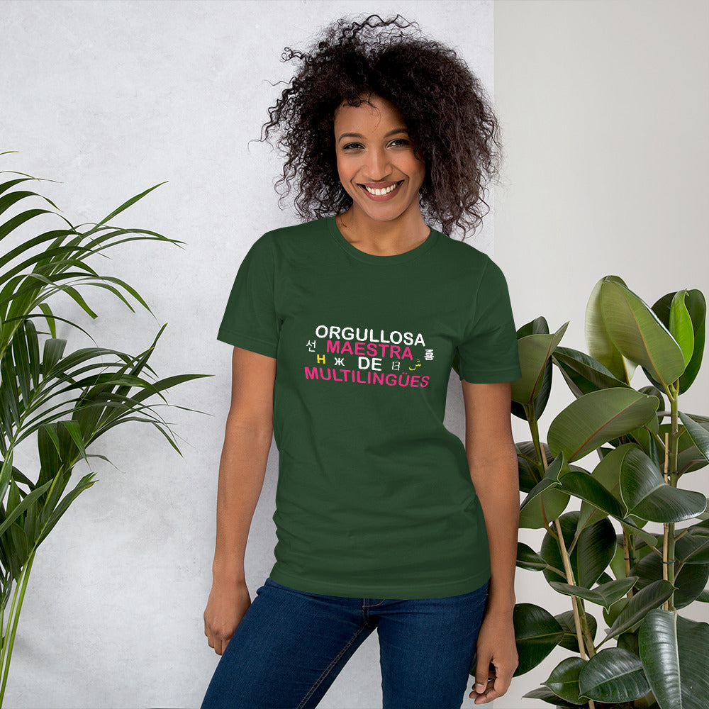 Orgullosa Maestra De multilingues t-shirt