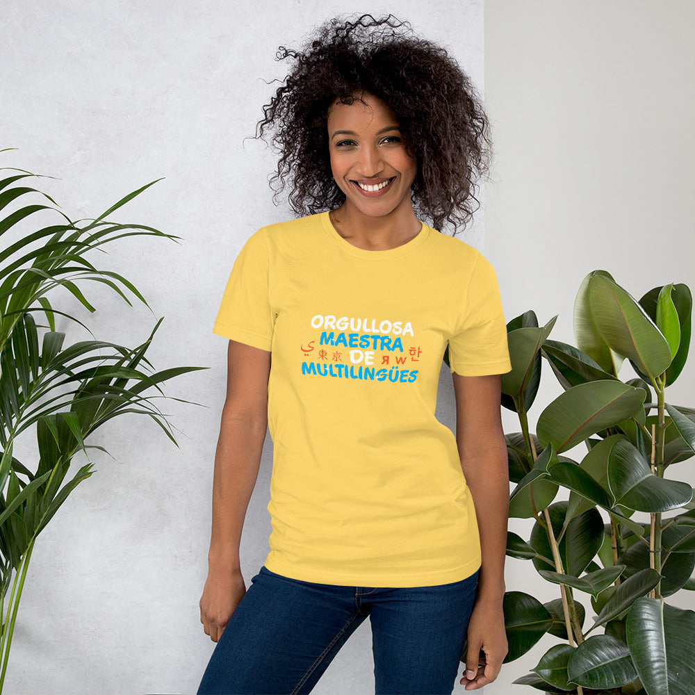 Orgullosa Maestra De multilingues t-shirt
