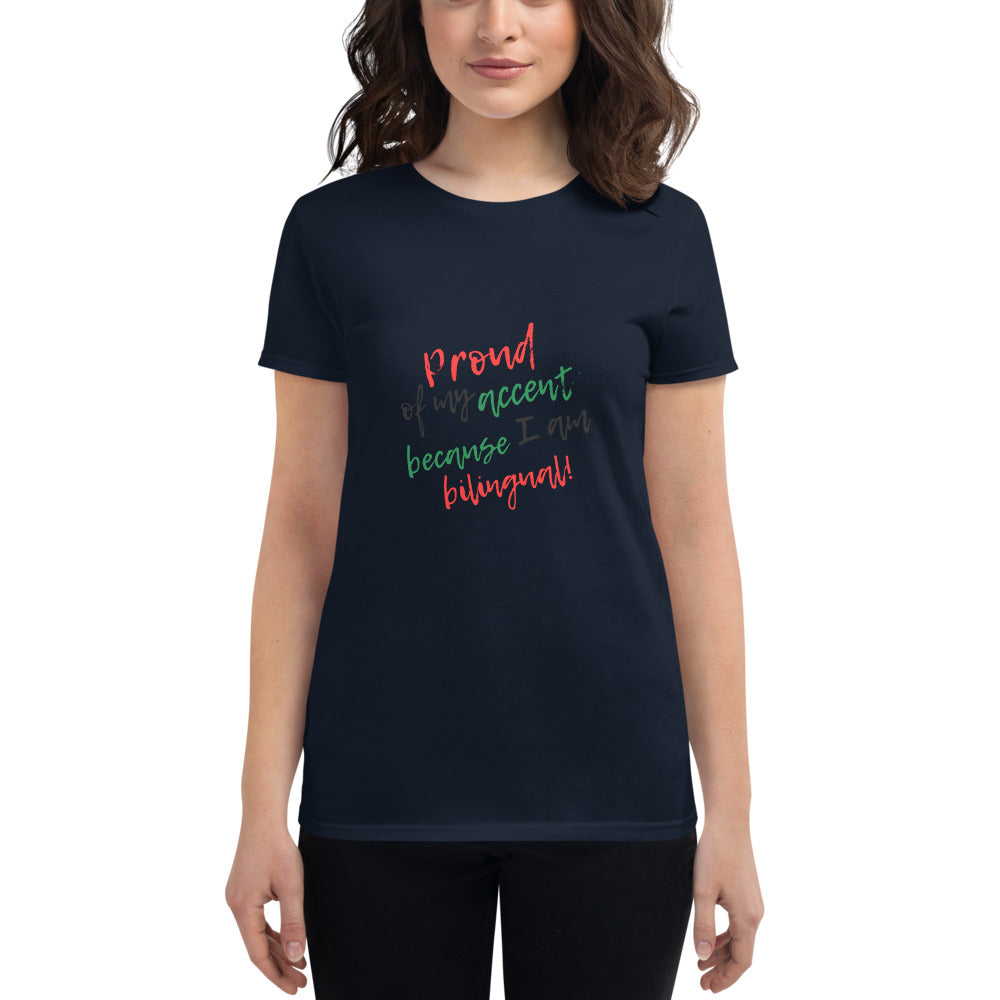 Camiseta orgullosa bilingüe