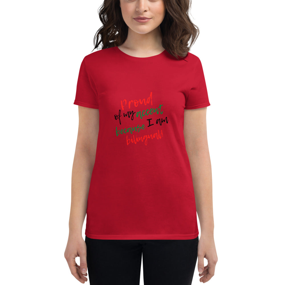 Camiseta orgullosa bilingüe