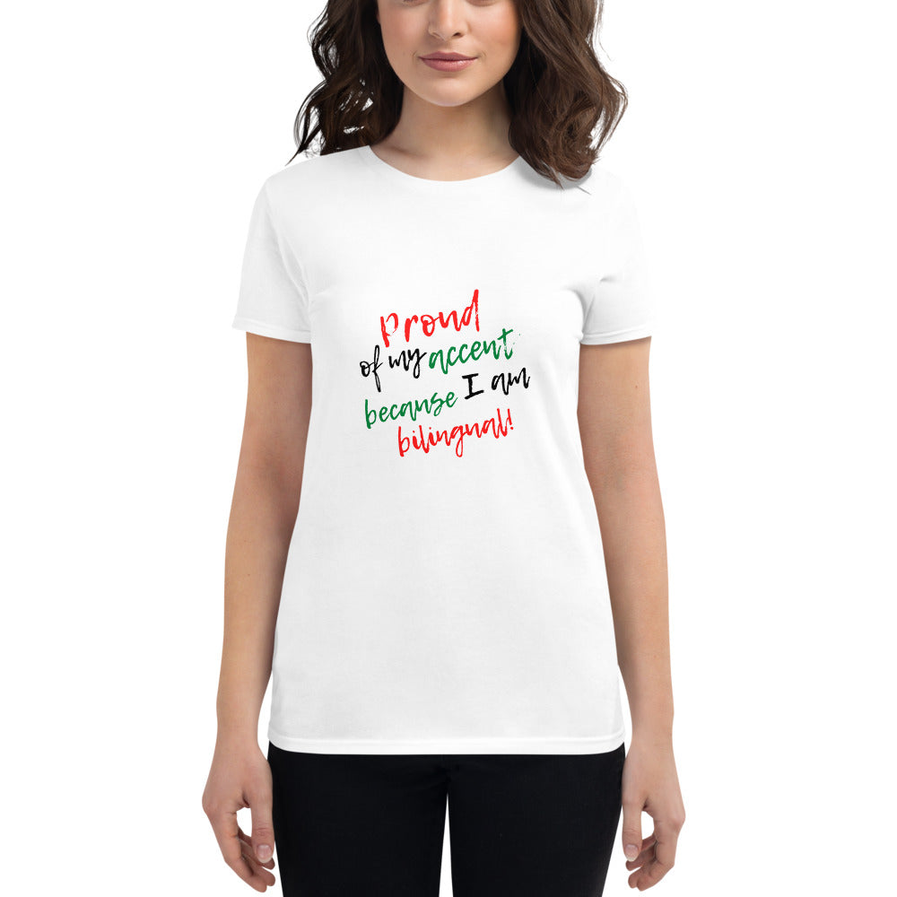 Camiseta orgullosa bilingüe