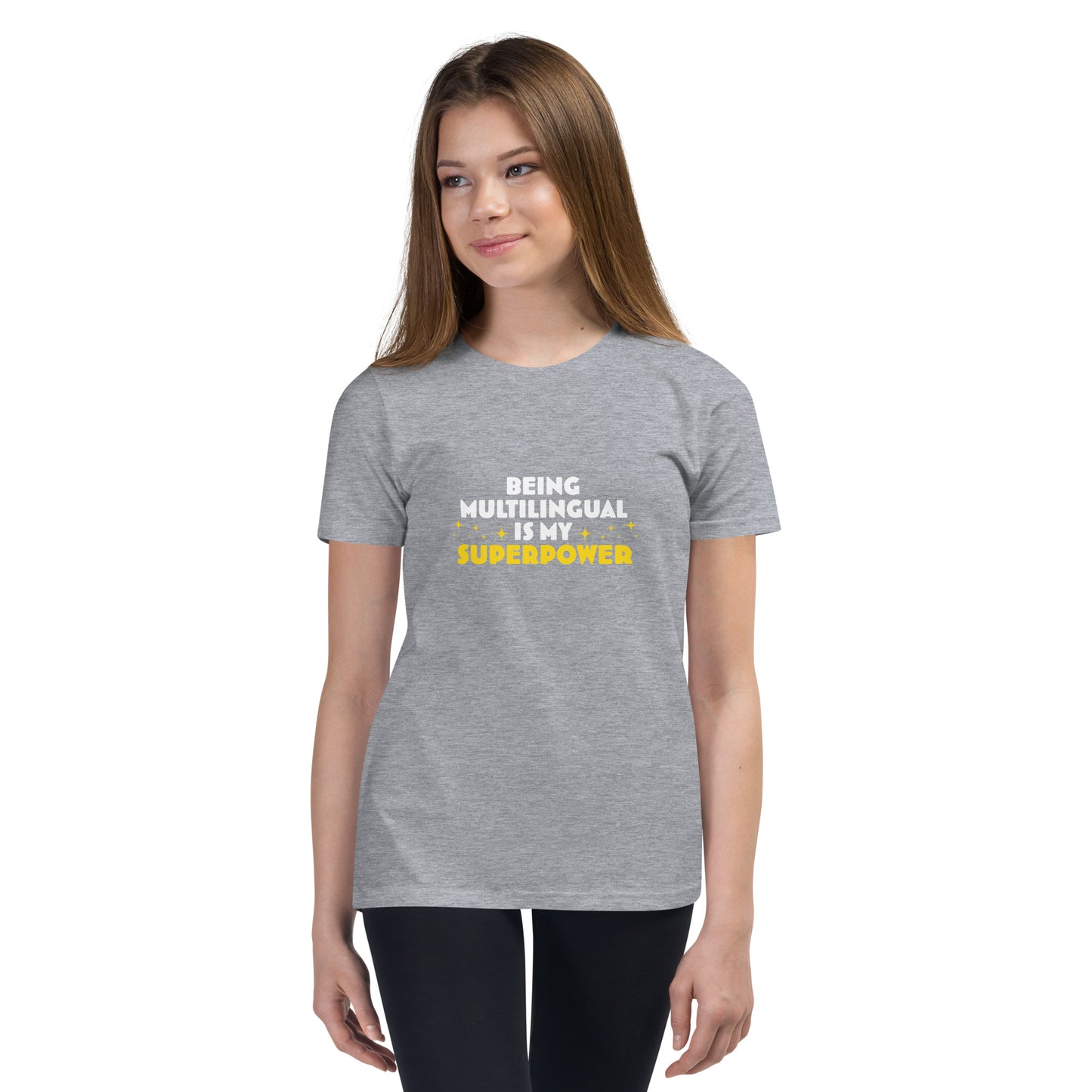 Multilingual Superpower Youth T-Shirt.
