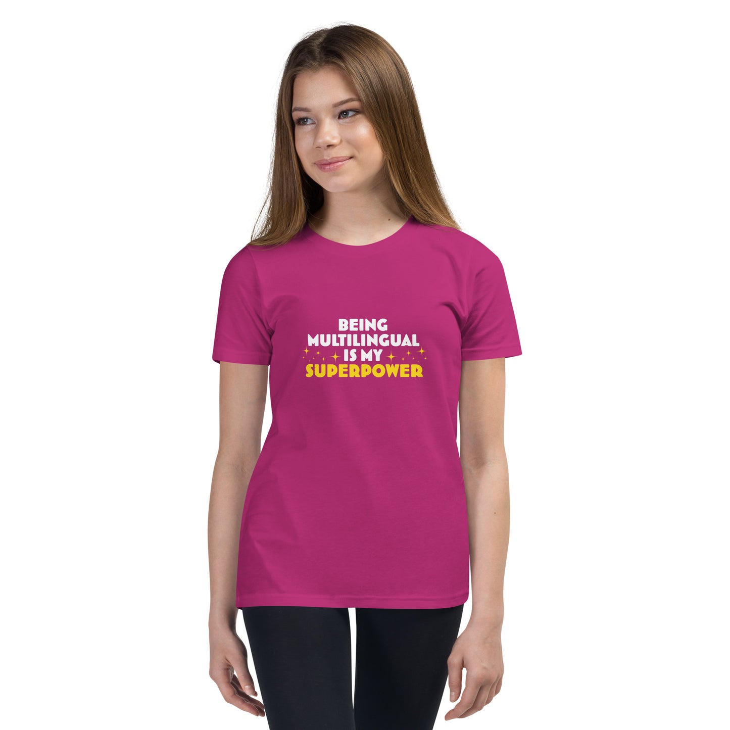 Multilingual Superpower Youth T-Shirt.
