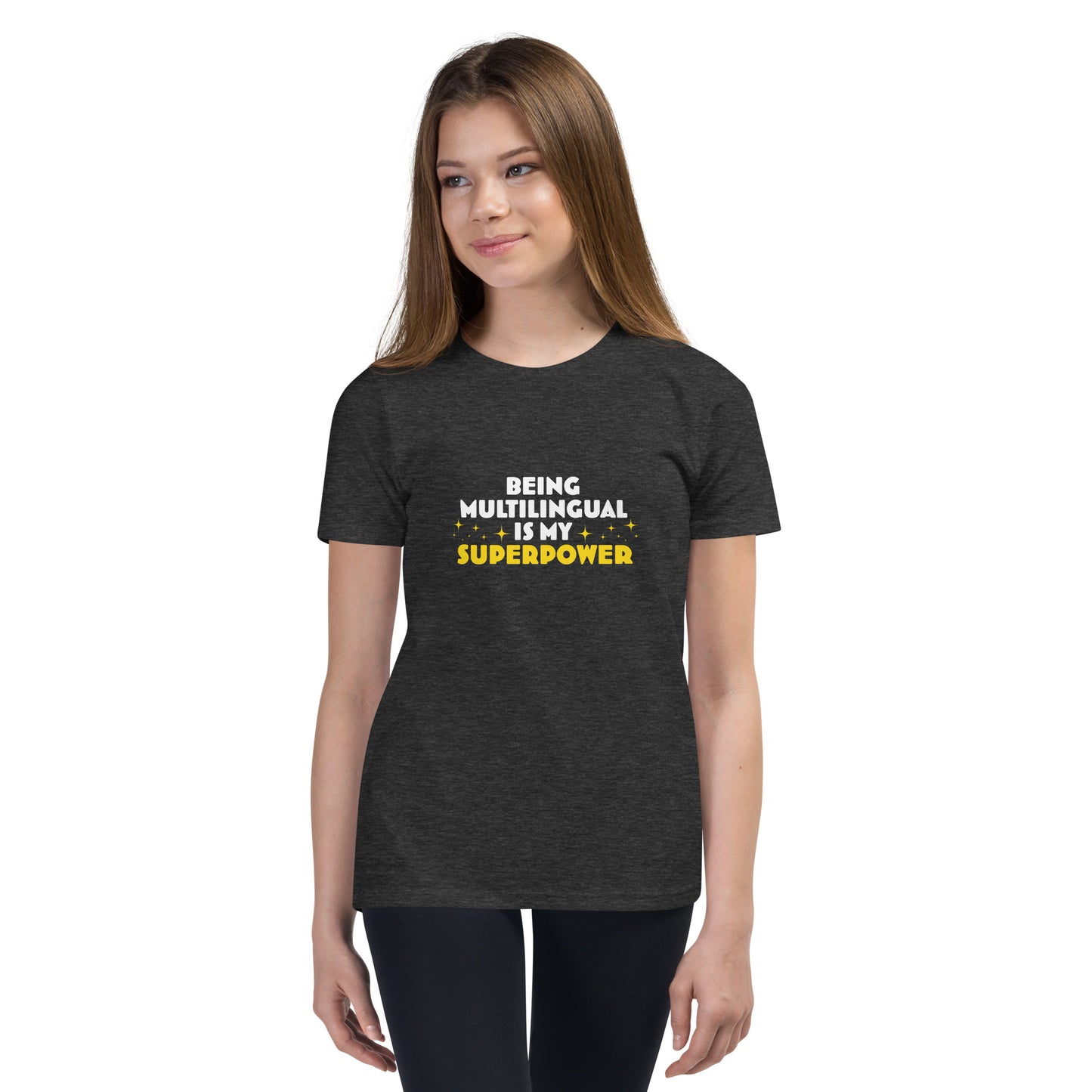 Multilingual Superpower Youth T-Shirt.