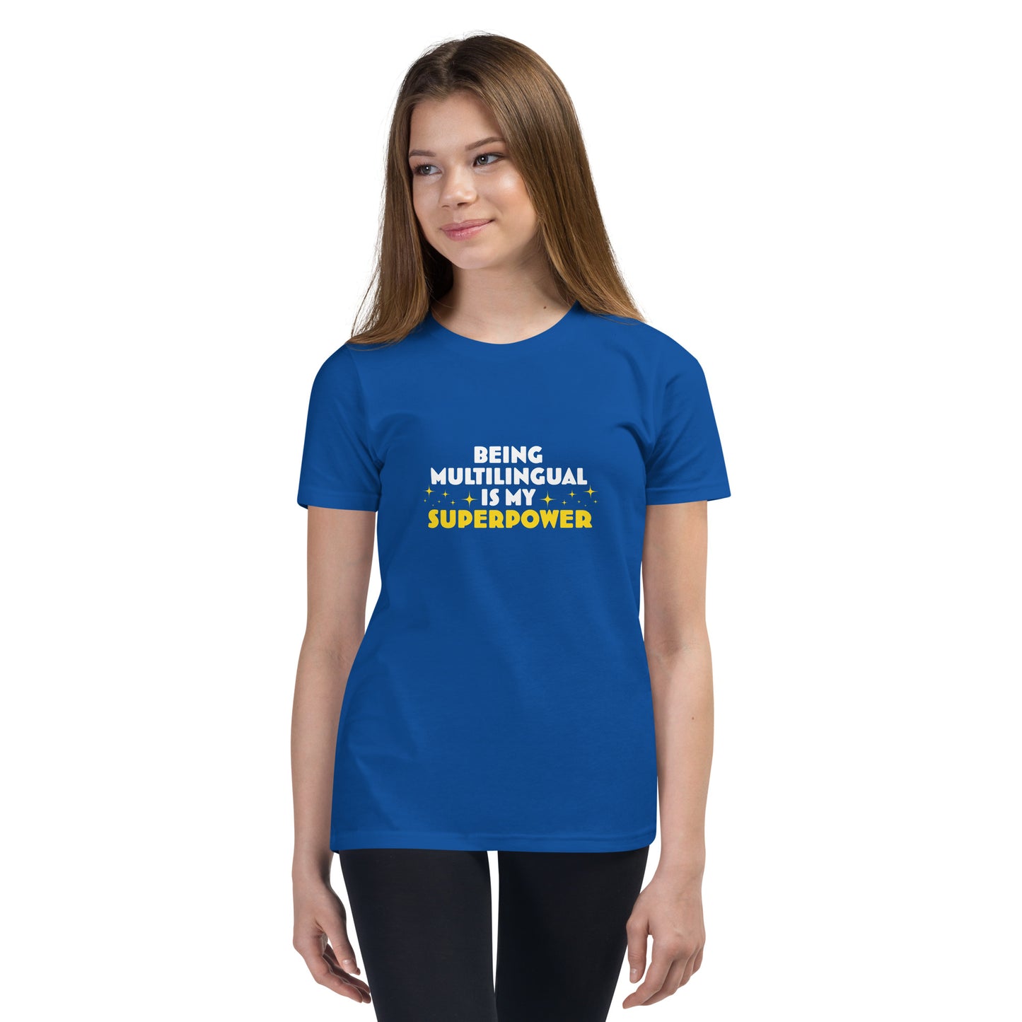 Multilingual Superpower Youth T-Shirt.